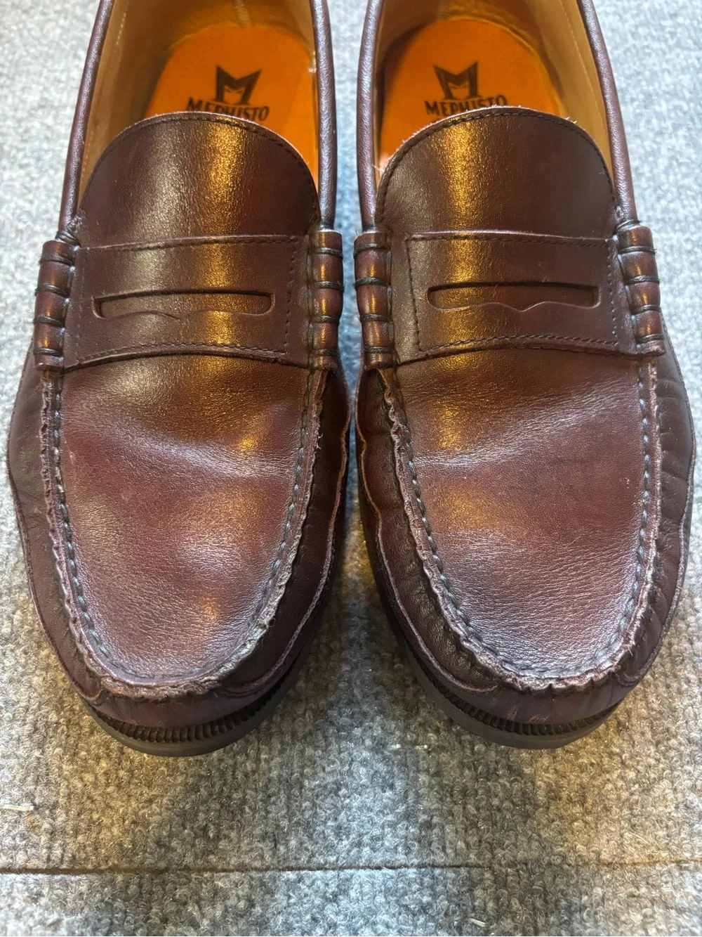 MEPHISTO Air Relax Spinnaker Brown Leather Slip On Loafers Men’s Size 11 US